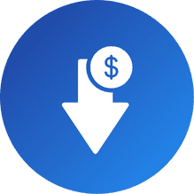 Ícone de seta para baixo com moeda — redução a zero da alíquota de IRRF para remessas ao exterior (marcas, patentes e cultivares).