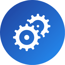 Ícone de engrenagens – serviços de terceiros para projetos de P,D&I